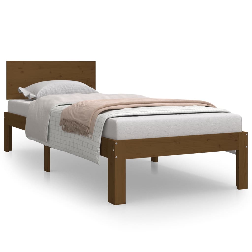 Bedframe massief hout 75x190 cm