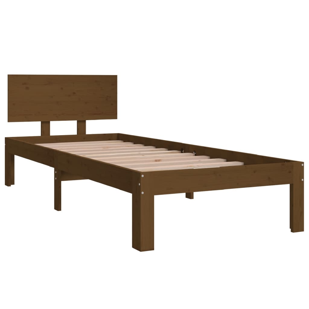 Bedframe massief hout 75x190 cm