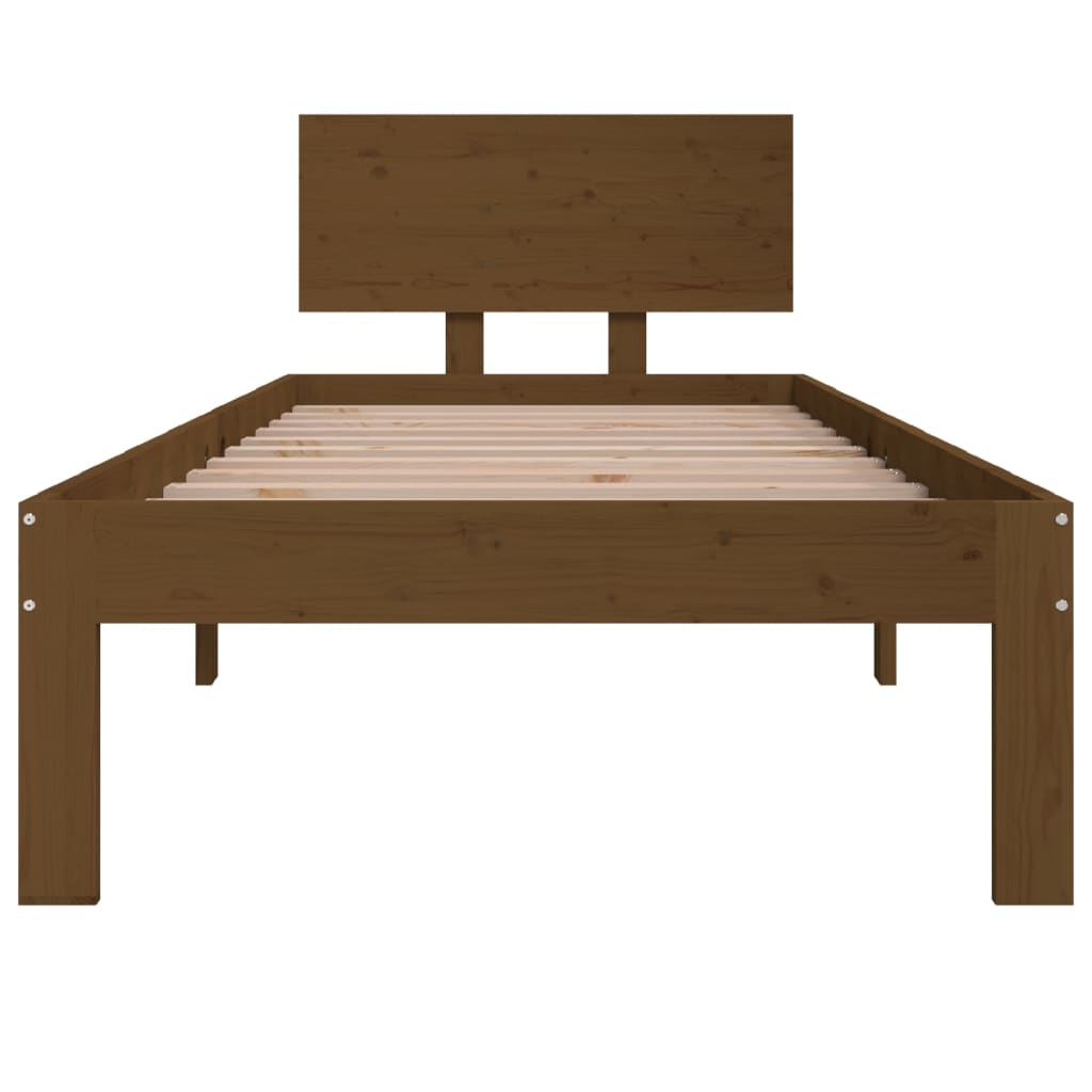 Bedframe massief hout 75x190 cm