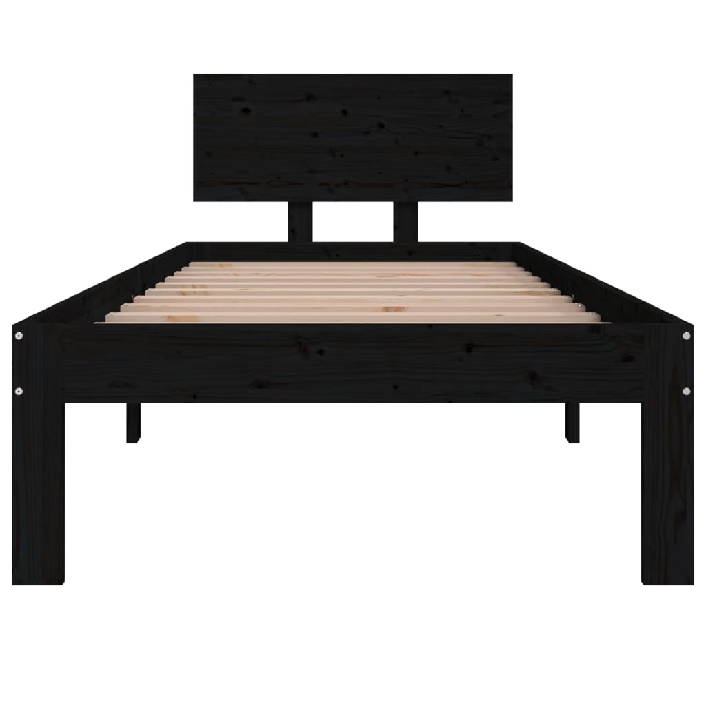 Bedframe massief hout 75x190 cm