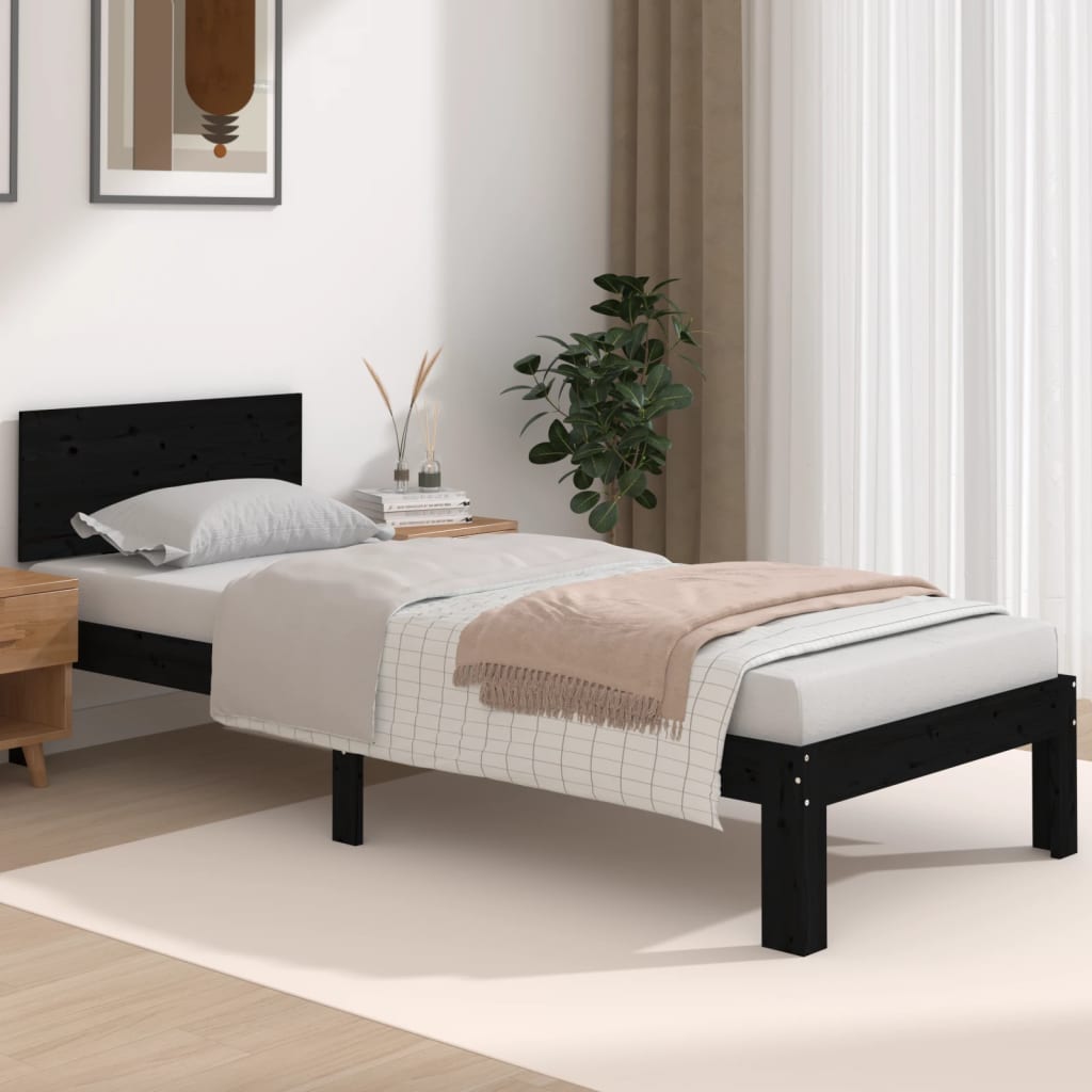 Bedframe massief hout 75x190 cm