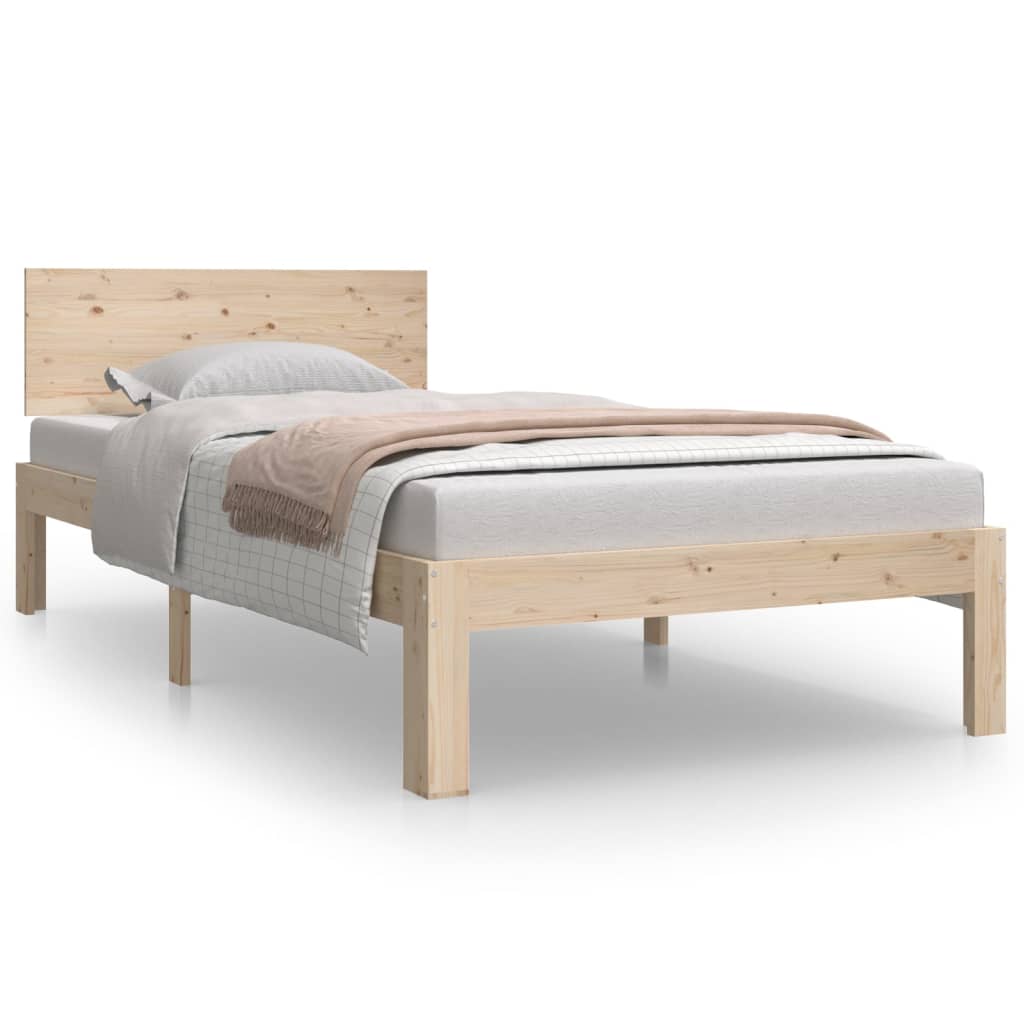 Bedframe massief hout 75x190 cm