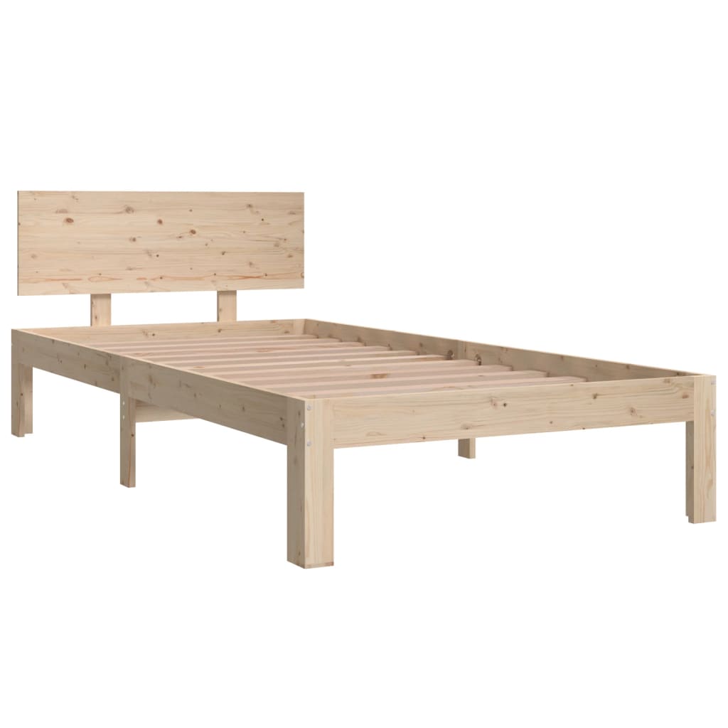 Bedframe massief hout 75x190 cm