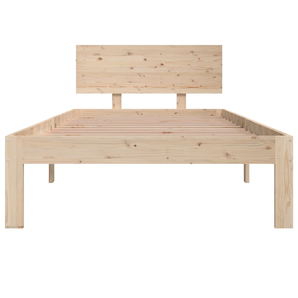 Bedframe massief hout 75x190 cm