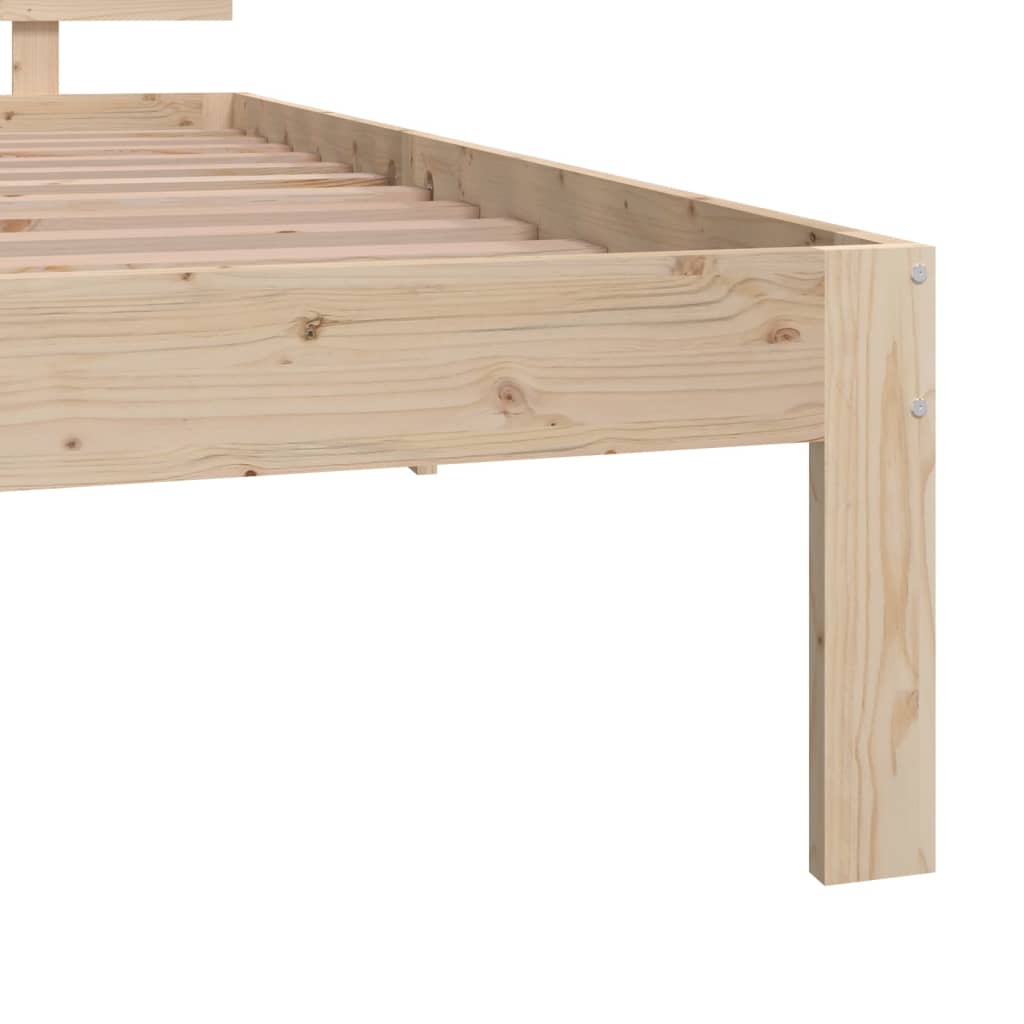 Bedframe massief hout 75x190 cm