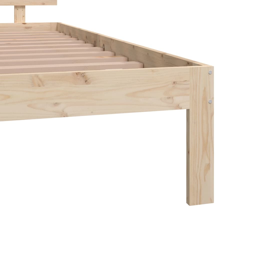 Bedframe massief hout 75x190 cm