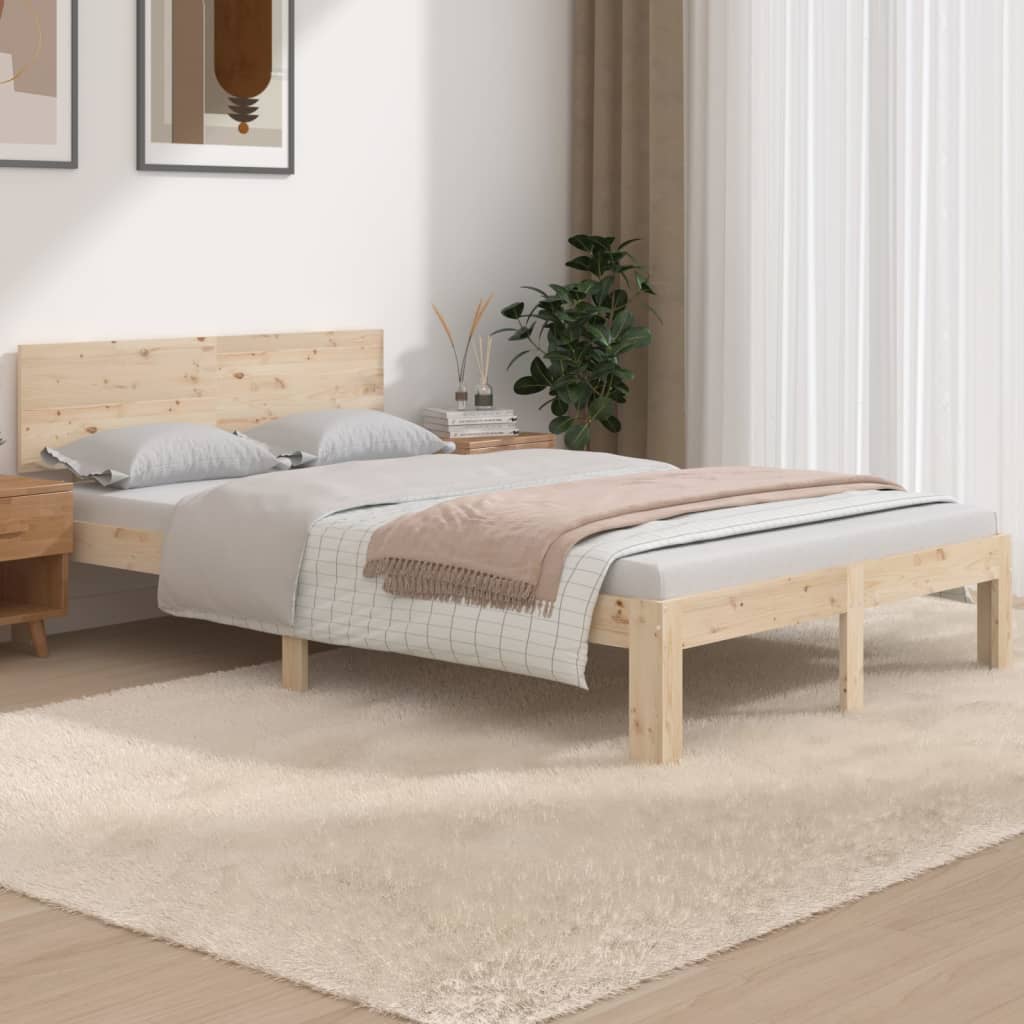 Bedframe massief hout 75x190 cm