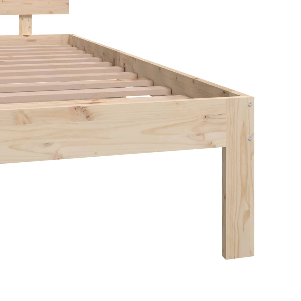 Bedframe massief hout 75x190 cm