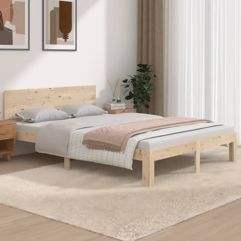 Bedframe massief hout 75x190 cm