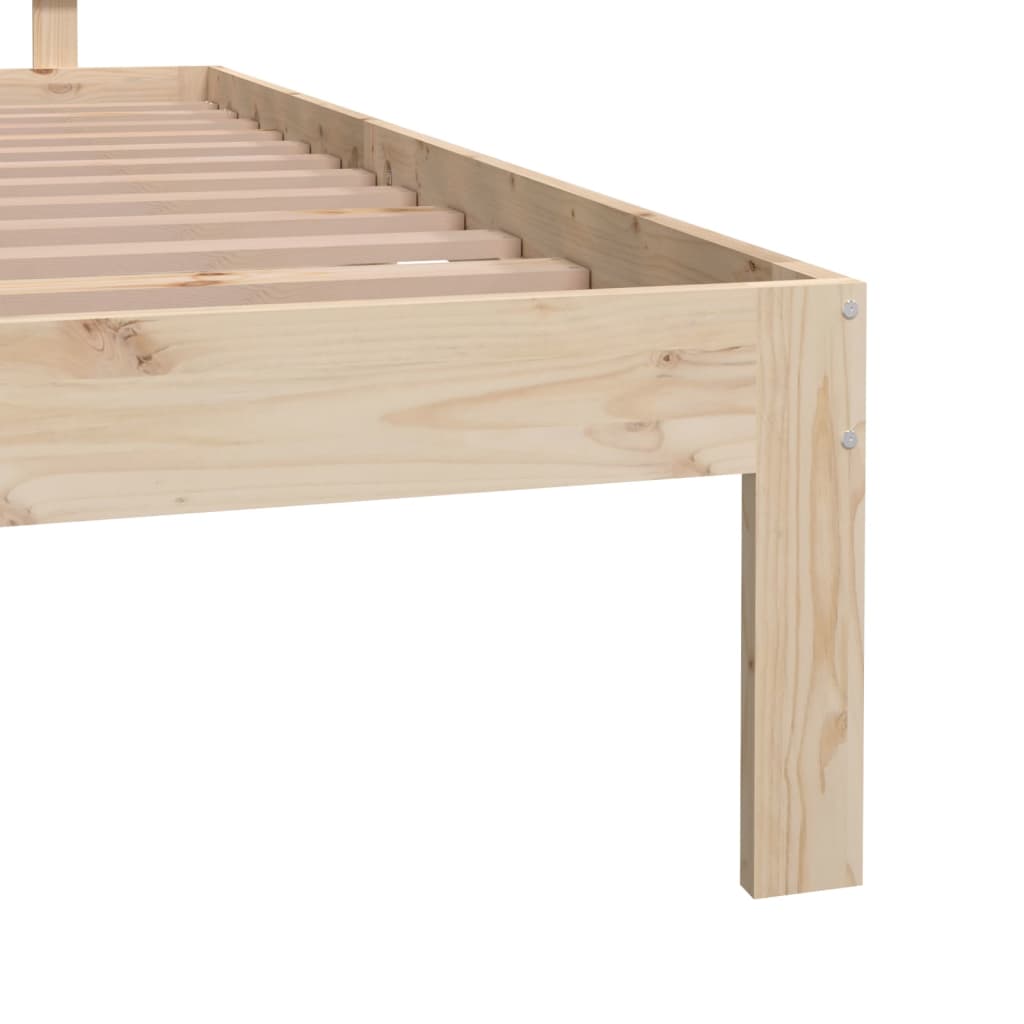 Bedframe massief hout 75x190 cm