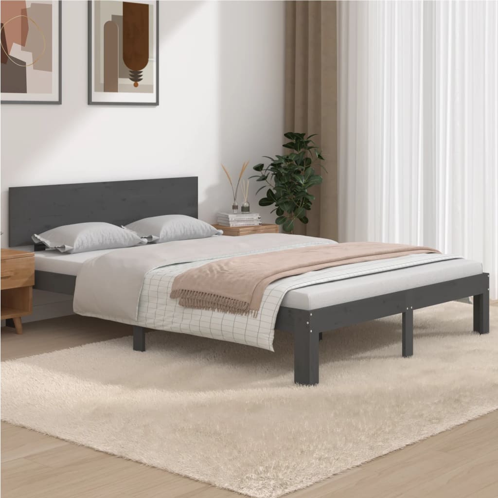 Bedframe massief hout 75x190 cm