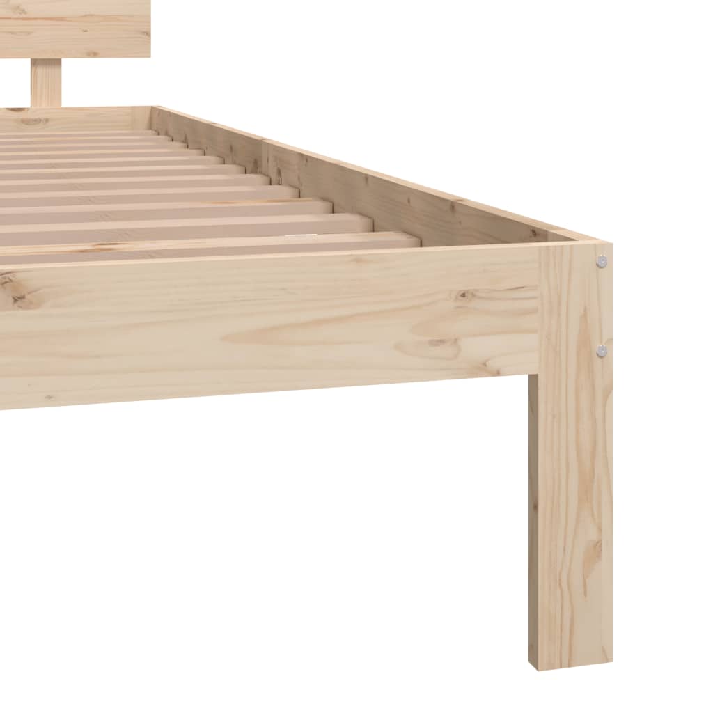 Bedframe massief hout 75x190 cm