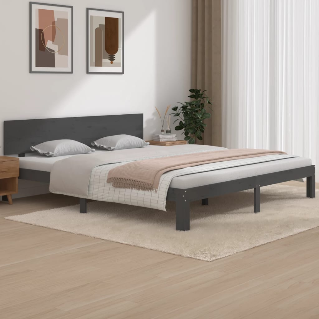 Bedframe massief hout 75x190 cm