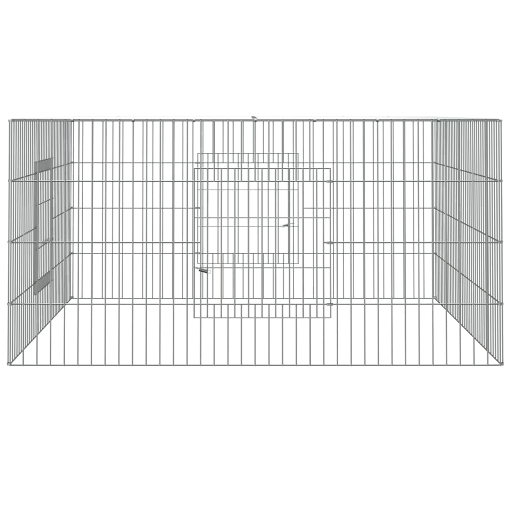 Konijnenkooi met 4 panelen 433x109x54 cm gegalvaniseerd ijzer