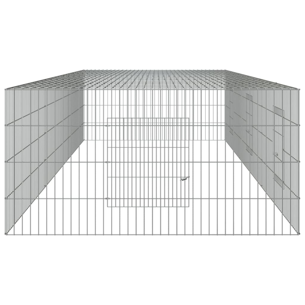 Konijnenkooi met 4 panelen 433x109x54 cm gegalvaniseerd ijzer