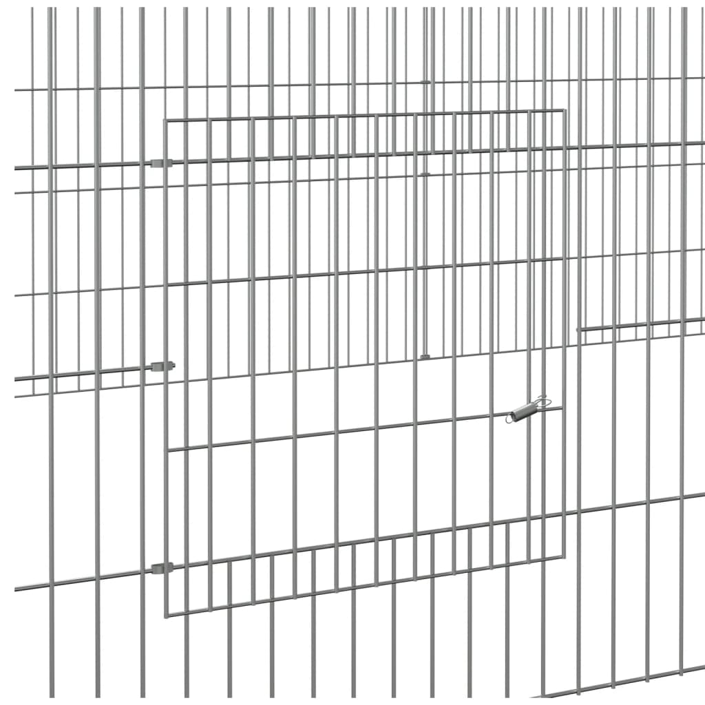 Konijnenkooi met 4 panelen 433x109x54 cm gegalvaniseerd ijzer