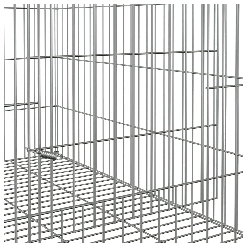 Konijnenkooi met 3 panelen 163x79x54 cm gegalvaniseerd ijzer