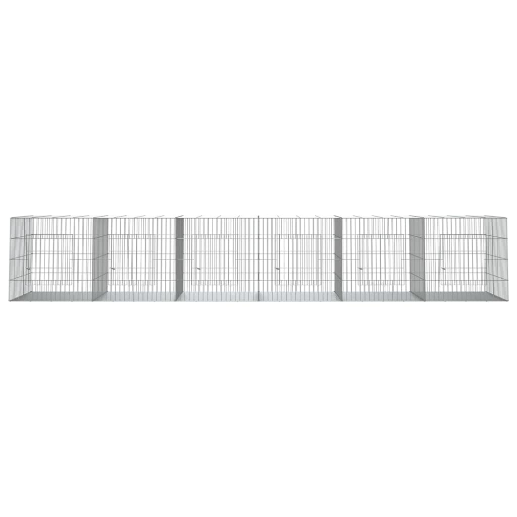 Konijnenkooi met 3 panelen 163x79x54 cm gegalvaniseerd ijzer