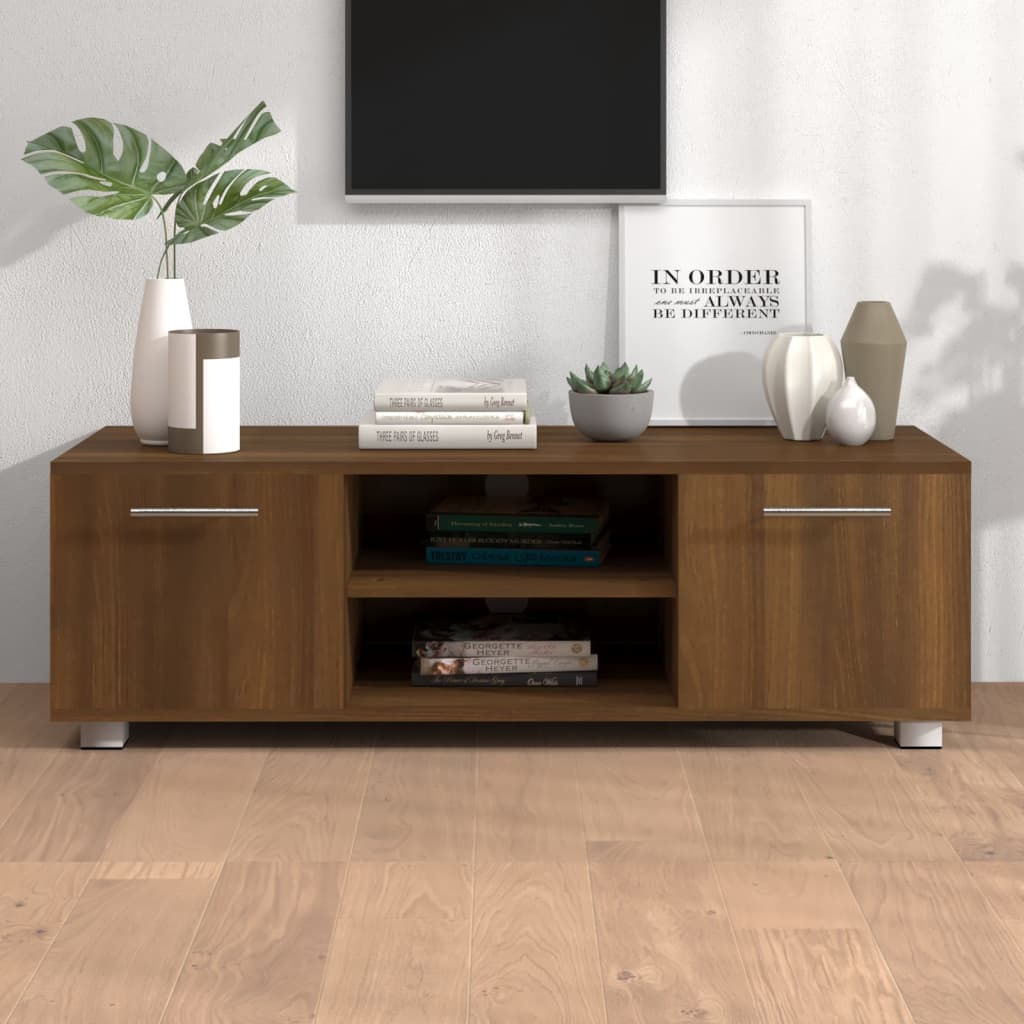 Tv-meubel 110x40x35 cm bewerkt hout eikenkleurig