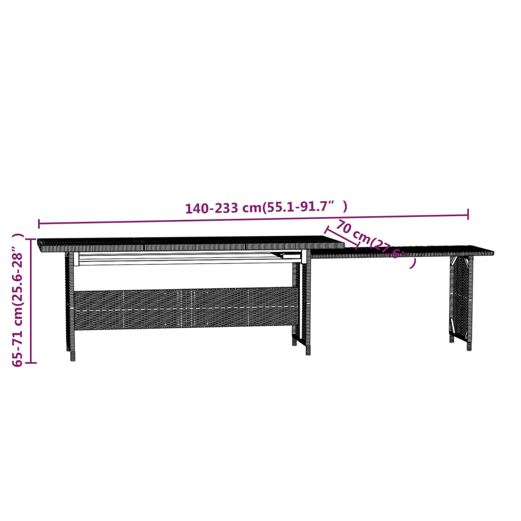 6-delige Loungeset met kussens poly rattan grijs