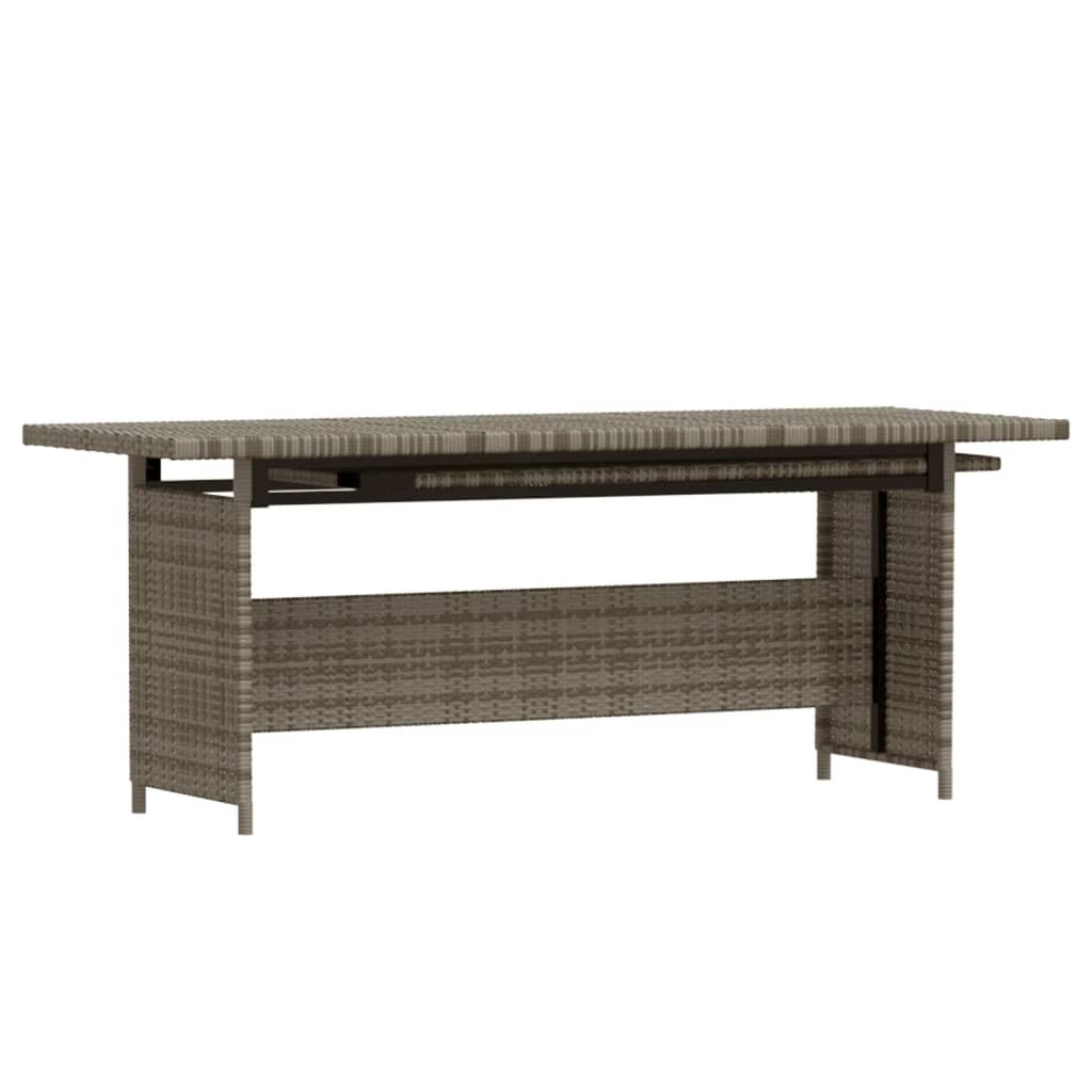 6-delige Loungeset met kussens poly rattan grijs