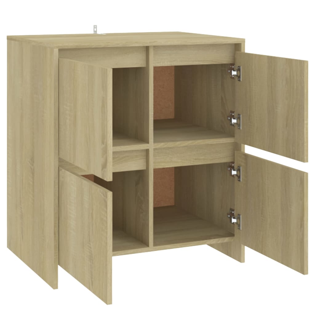 Dressoirs 2 st 70x41x75 cm bewerkt hout