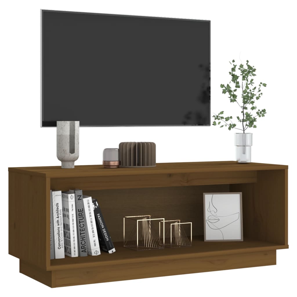 Tv-meubel 90x35x35 cm massief grenenhout