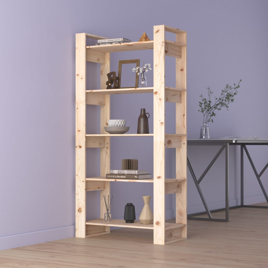 Boekenkast/kamerscherm 80x35x160 cm massief hout