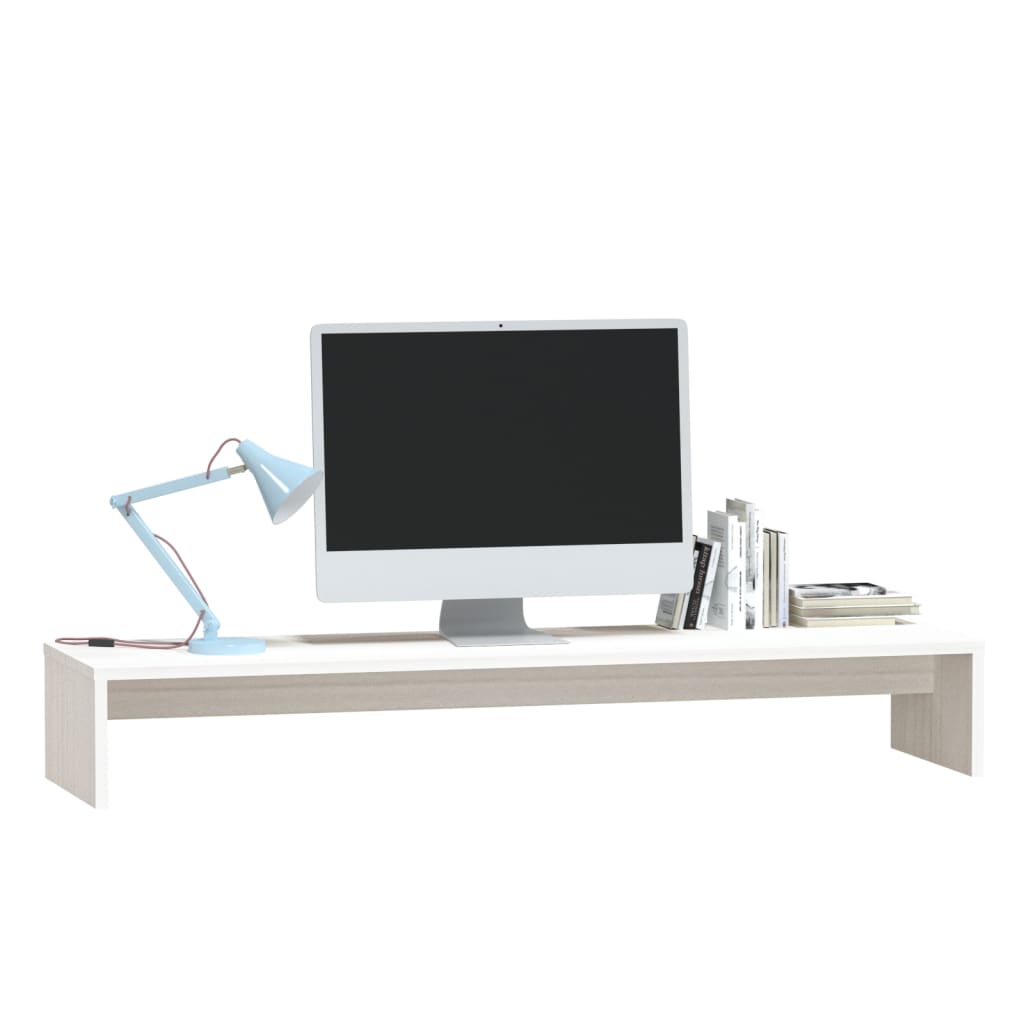 Monitorstandaard 100x27x15 cm massief grenenhout