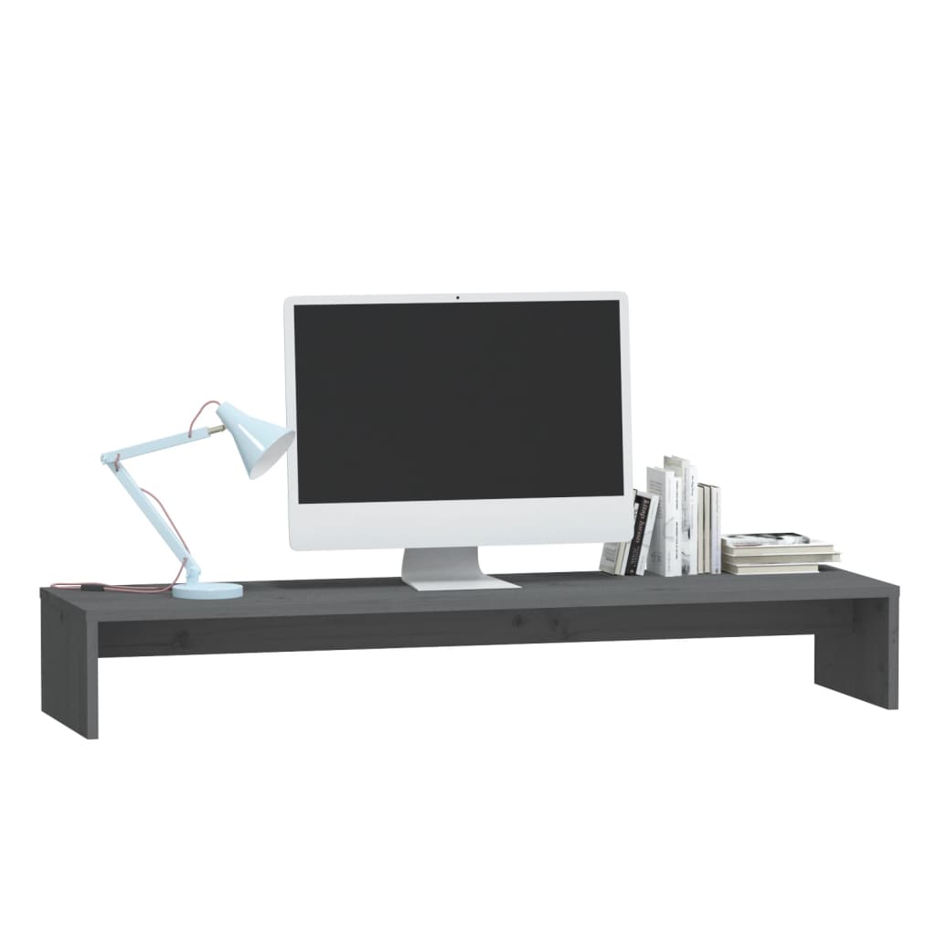 Monitorstandaard 100x27x15 cm massief grenenhout