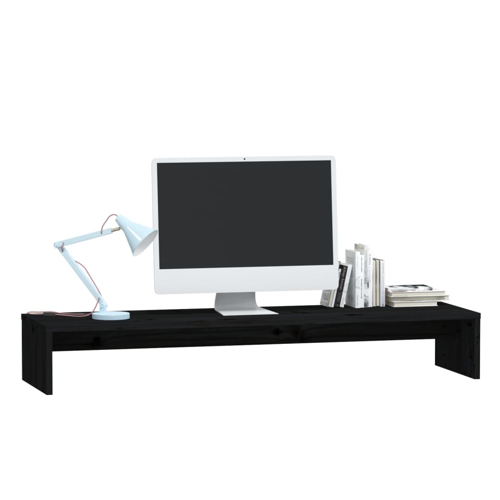 Monitorstandaard 100x27x15 cm massief grenenhout