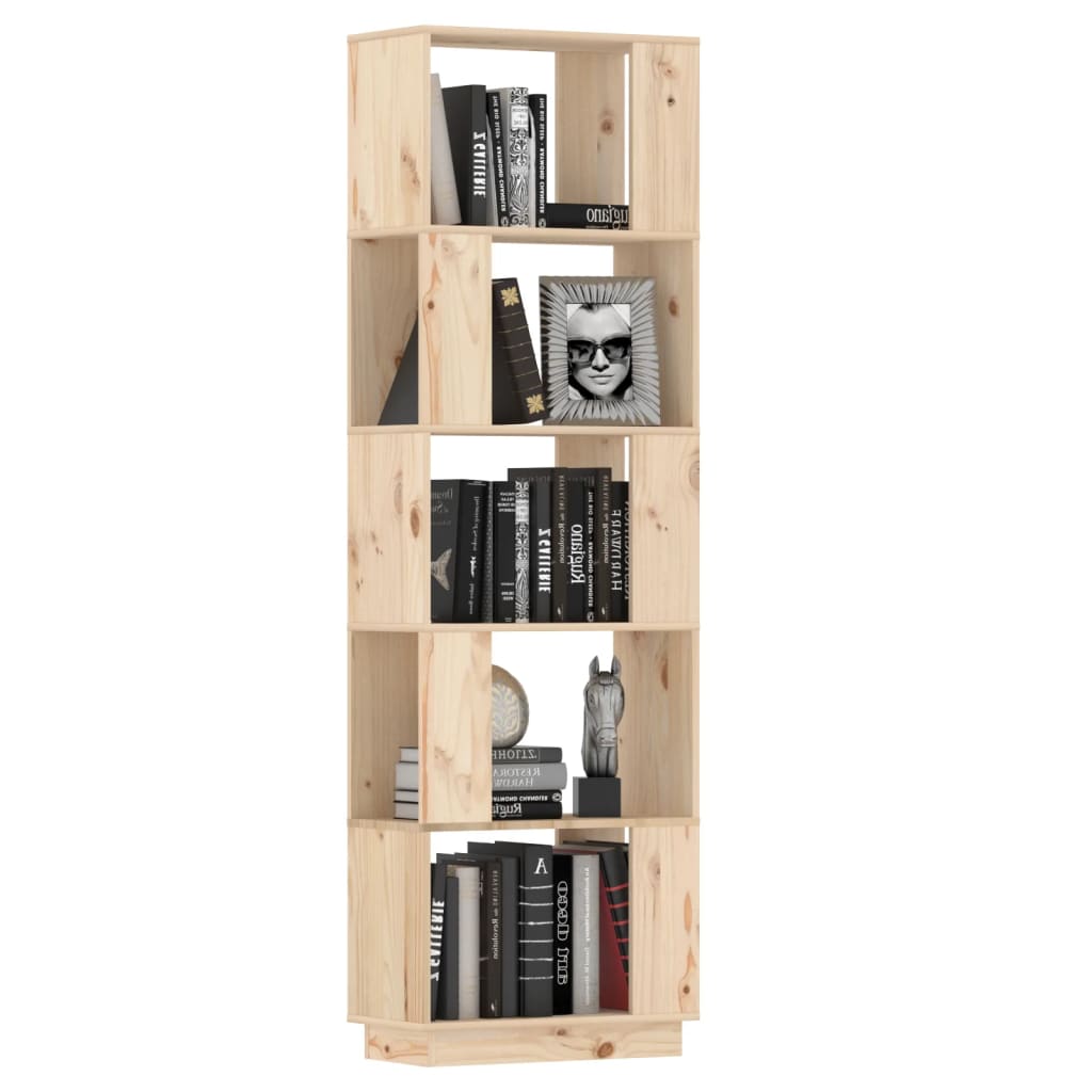 Boekenkast/kamerscherm 51x25x163,5 cm massief hout