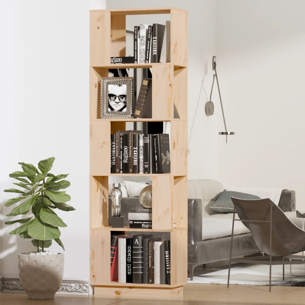 Boekenkast/kamerscherm 51x25x163,5 cm massief hout