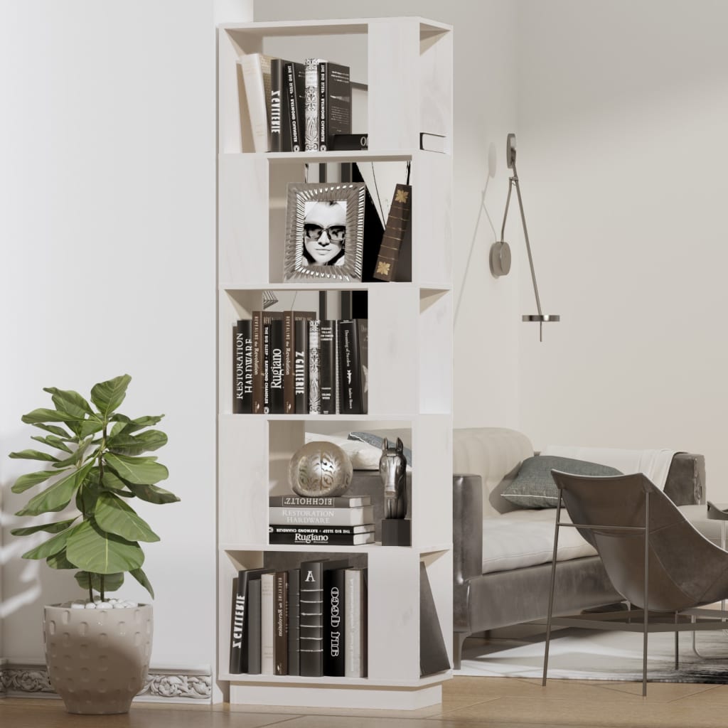 Boekenkast/kamerscherm 51x25x163,5 cm massief hout