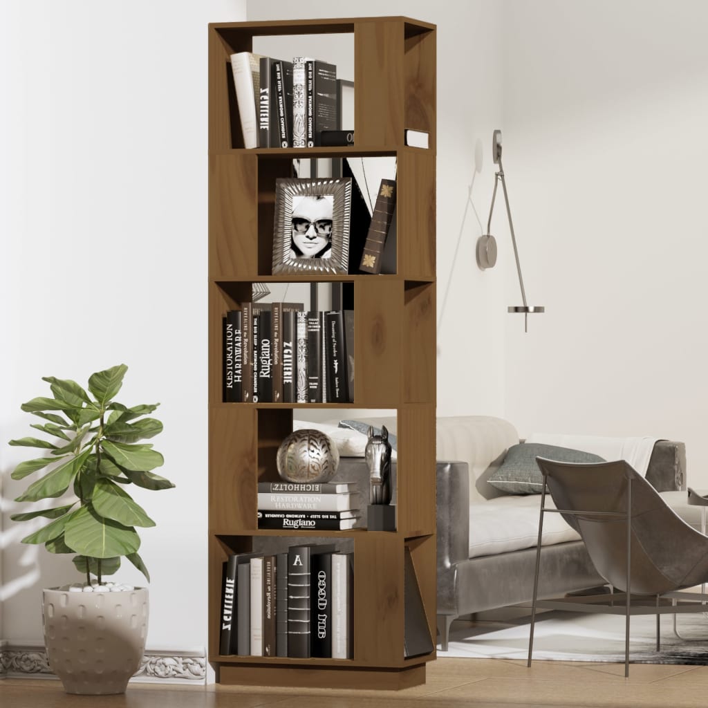 Boekenkast/kamerscherm 51x25x163,5 cm massief hout