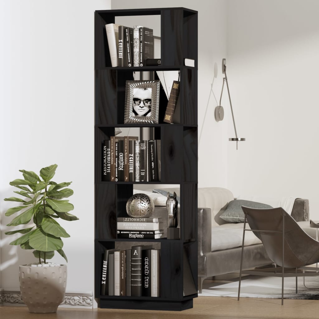 Boekenkast/kamerscherm 51x25x163,5 cm massief hout