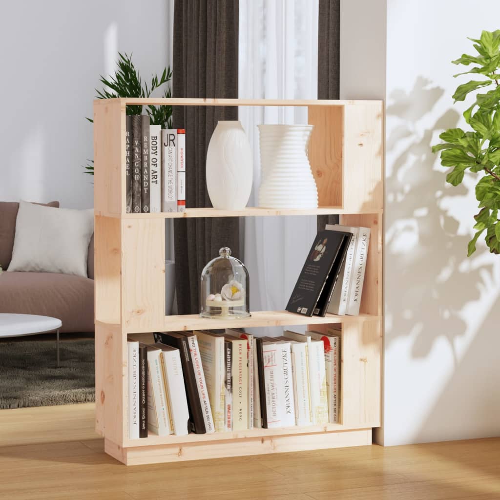 Boekenkast/kamerscherm 80x25x101 cm massief grenenhout