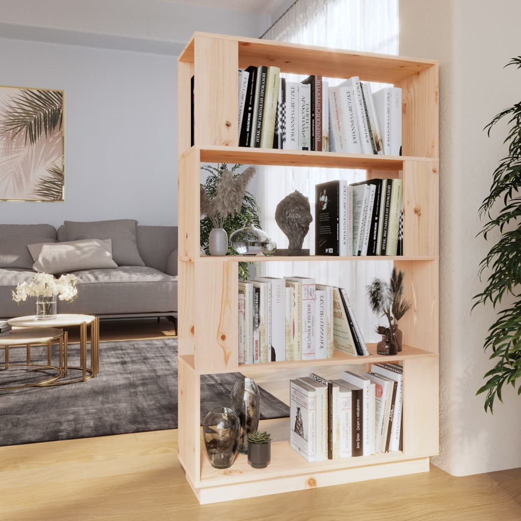 Boekenkast/kamerscherm 80x25x132 cm massief hout