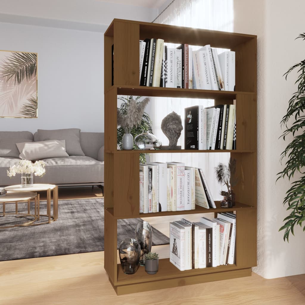 Boekenkast/kamerscherm 80x25x132 cm massief hout