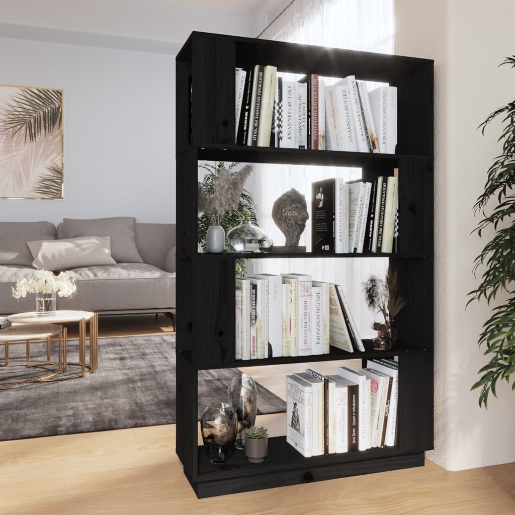 Boekenkast/kamerscherm 80x25x132 cm massief hout