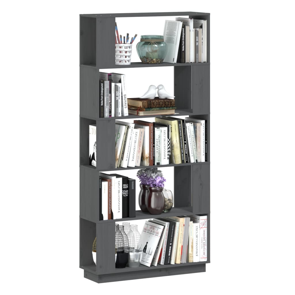 Boekenkast/kamerscherm 80x25x163,5 cm massief grenenhout