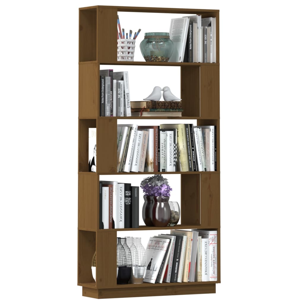 Boekenkast/kamerscherm 80x25x163,5 cm massief grenenhout