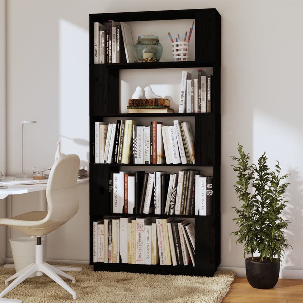 Boekenkast/kamerscherm 80x25x163,5 cm massief grenenhout