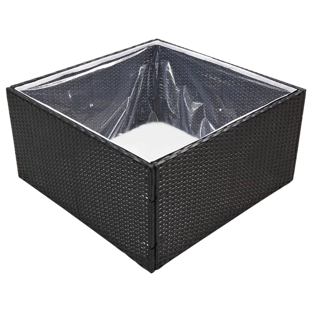 Plantenbak 80x80x80 cm poly rattan