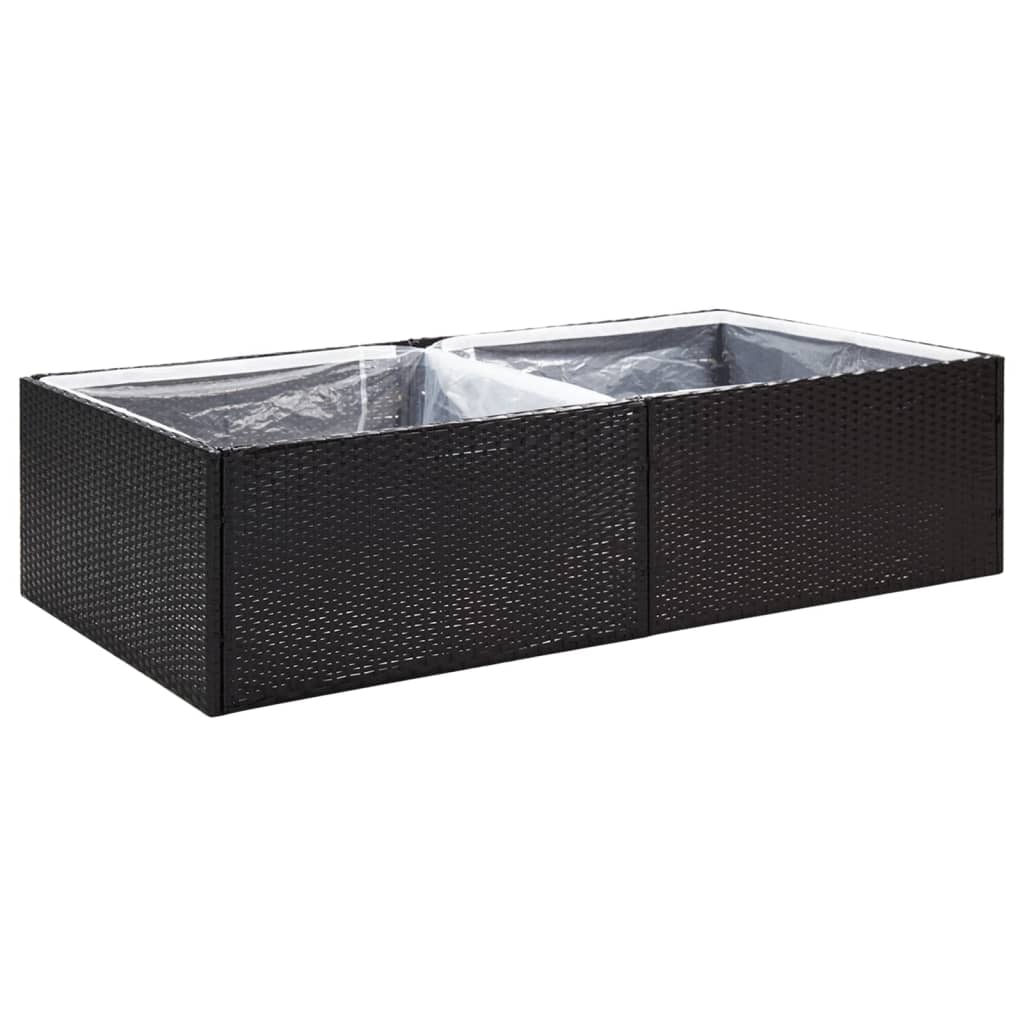 Plantenbak 157x80x40 cm poly rattan