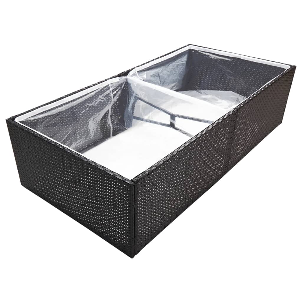 Plantenbak 80x80x80 cm poly rattan