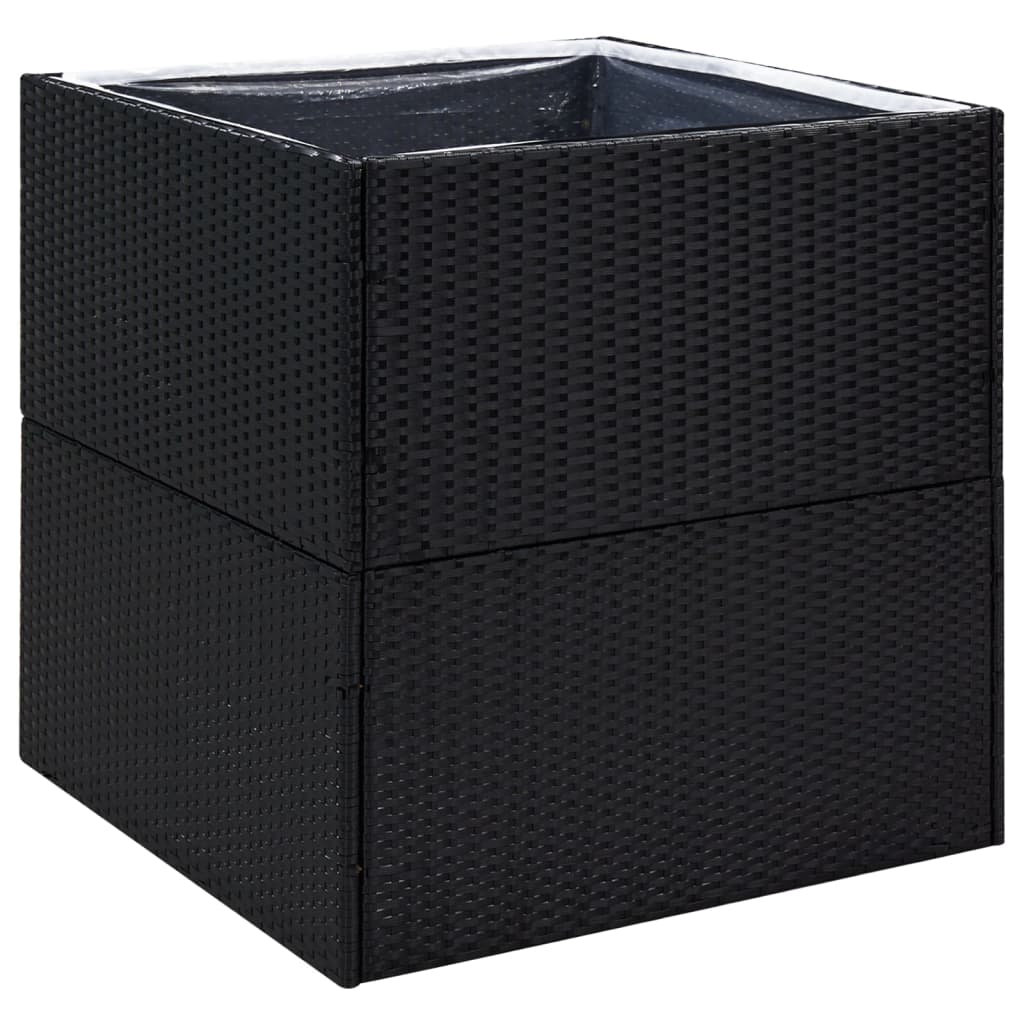 Plantenbak 80x80x80 cm poly rattan