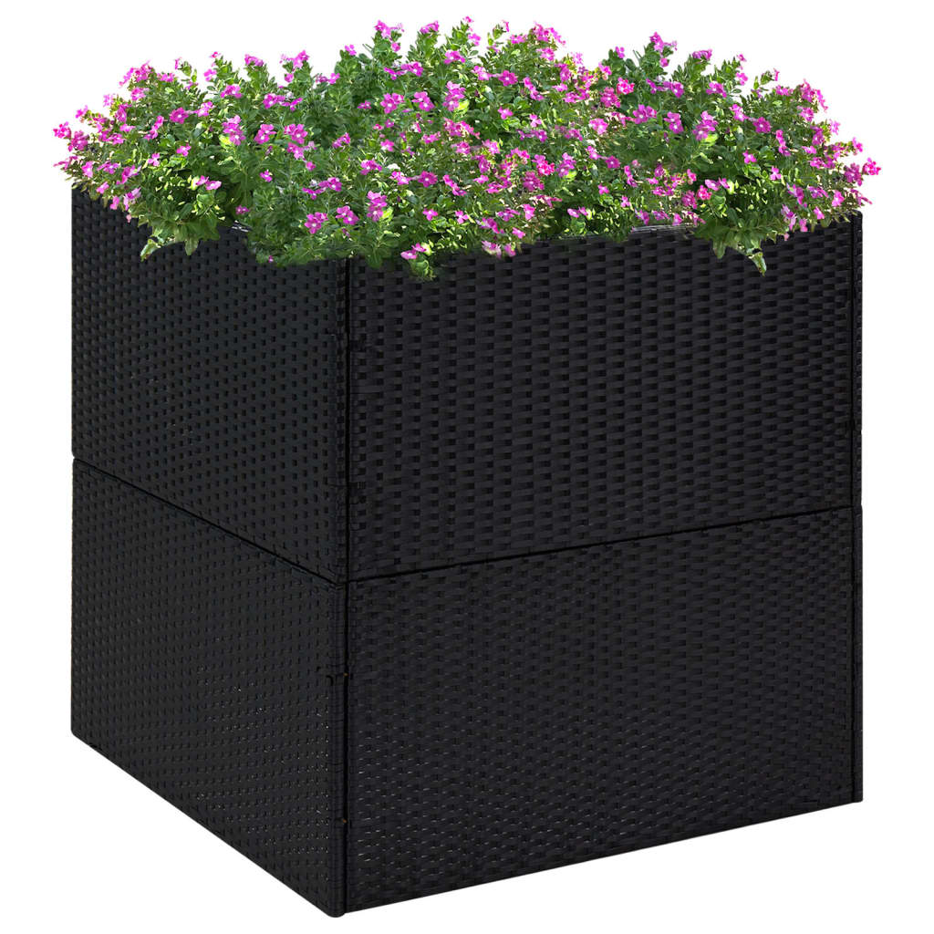 Plantenbak 80x80x80 cm poly rattan