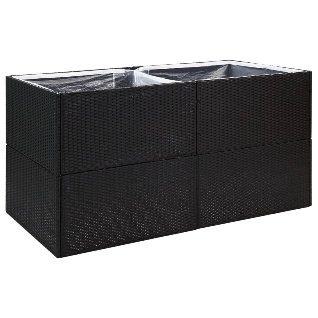 Plantenbak 80x80x80 cm poly rattan