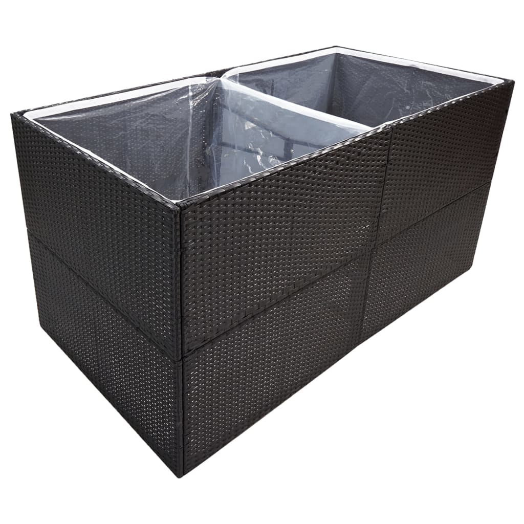 Plantenbak 80x80x80 cm poly rattan